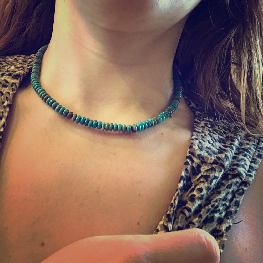 Turquoise choker necklace
